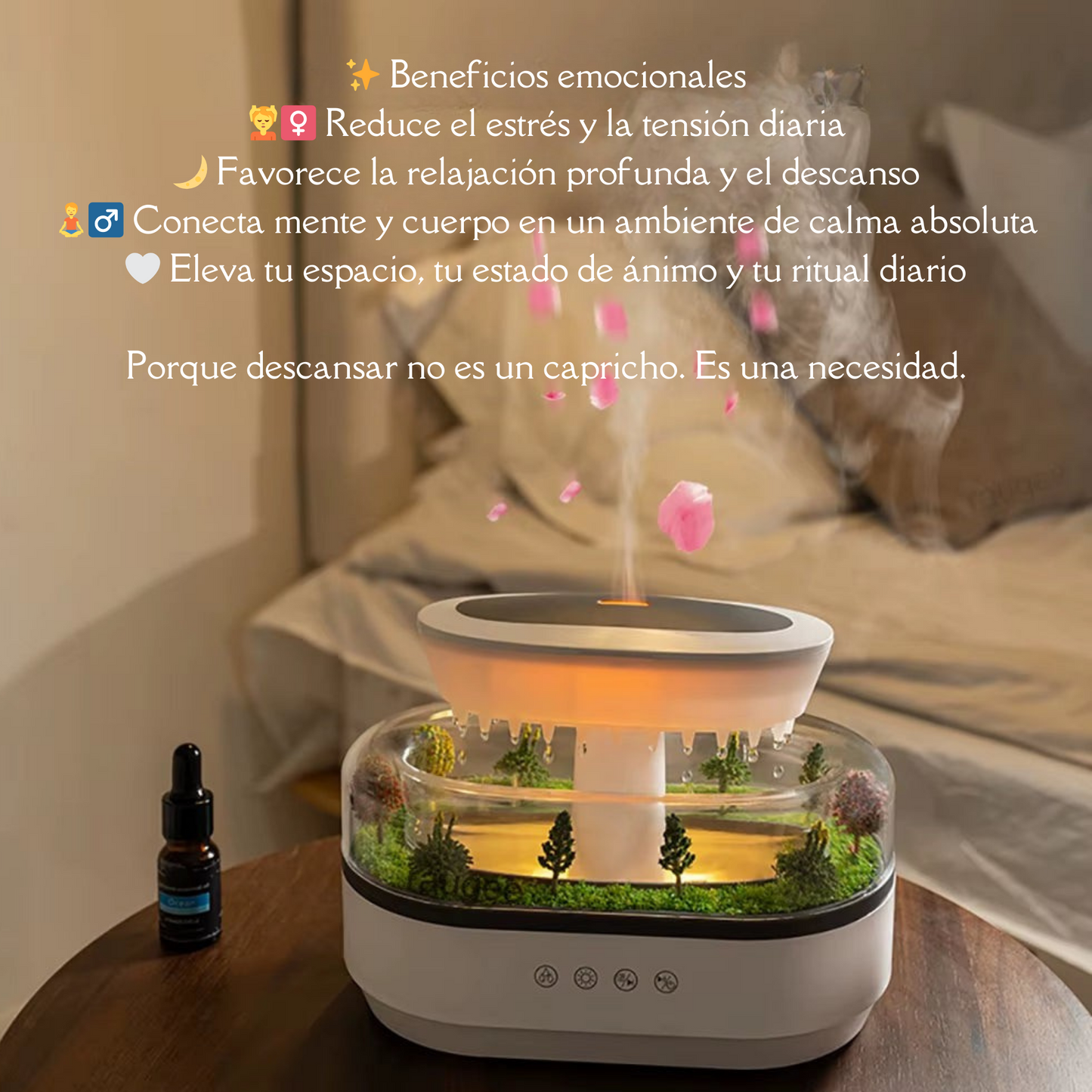 Humidificador ultrasónico de Aroma con micropaisaje para el hogar, 250ML.